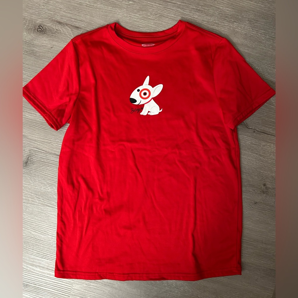 Red Kids Shirt with Bullseye Design